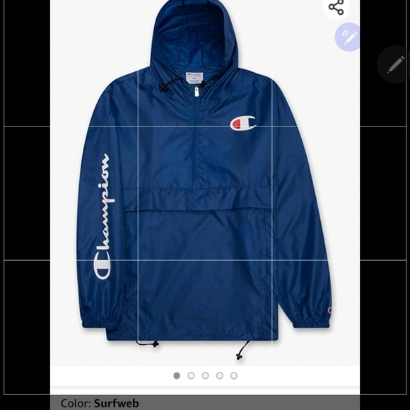 Champion Jacket Mens Big and Tall Hoodie Anorak Windbreaker Jacket for Men (NWT) - Picture 2 of 14